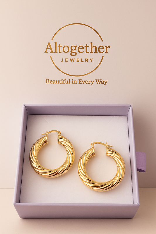 Classic Gold Hoop Earrings – “Eterna”